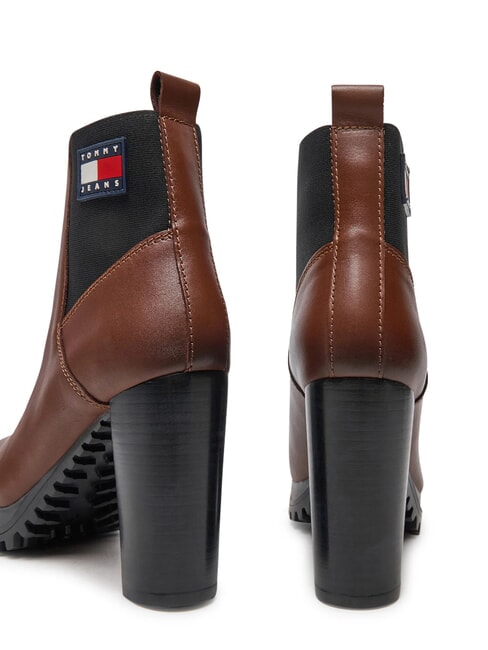 TJW NEW ESS HIGH HEEL Leather ankle boots with block heels brown - Women&rsquo;s shoes