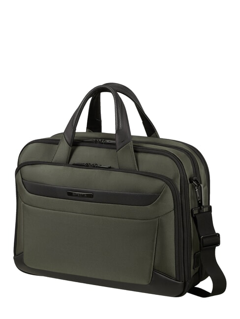 PRO-DLX 6 Expandable 15.6" laptop briefcase green - Work Briefcases