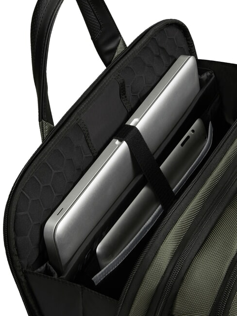 PRO-DLX 6 Expandable 15.6" laptop briefcase green - Work Briefcases