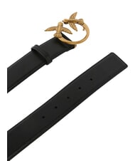 PINKO LOVE BERRY Leather belt black-antique gold - Belts - 2