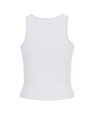 GUESS NEW SL ROUND GUENDALINA 4G rhinestone logo tank top purwhite - T-shirt - 5