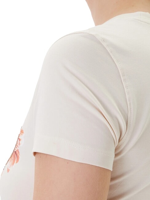 TRIANGLE FLOWERS Stretch T-shirt with print vanilla blush - T-shirt