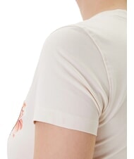 GUESS TRIANGLE FLOWERS Stretch T-shirt with print vanilla blush - T-shirt - 4