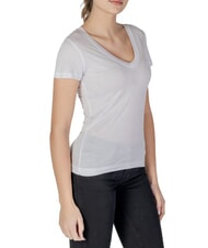 GUESS VN SS LIGHT BASIC Soft V-neck T-shirt purwhite - T-shirt - 3