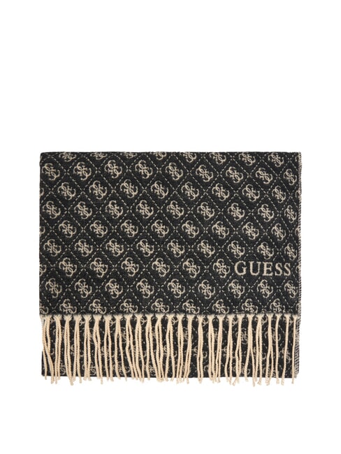 4G LOGO Fringed scarf BLACK - Scarves