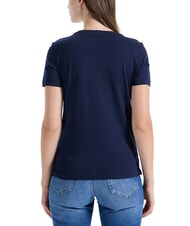 GUESS PEARLS LOVE TRIANGLE T-shirt with print and applications blue suit - T-shirt - 2