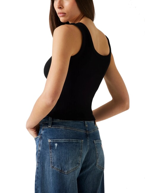 TRIANGLE PATCH Tank top jetbla - T-shirt