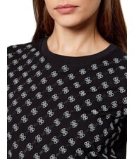 GUESS ALLOVER Cotton T-Shirt jetbla - T-shirt - 3