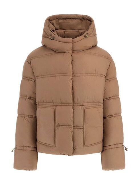 NEW DAISY Down jacket with hood washed taupe multi - Women's down jackets