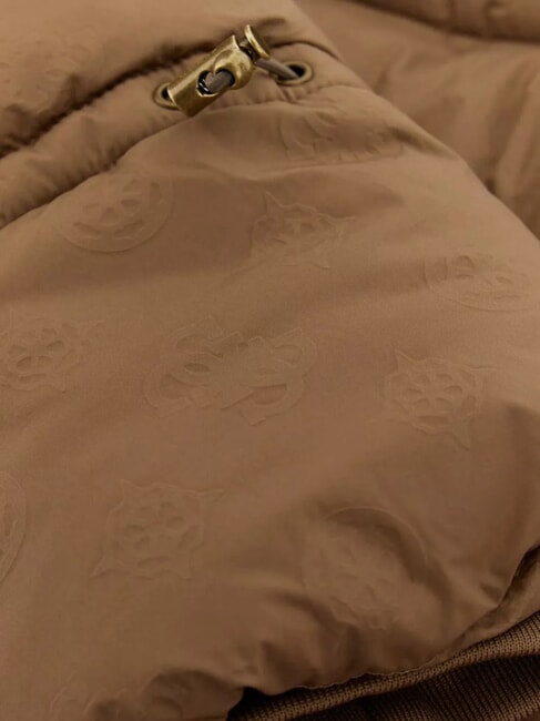 NEW DAISY Down jacket with hood washed taupe multi - Women's down jackets