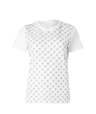 GUESS ALLOVER Cotton T-Shirt purwhite - T-shirt - 2