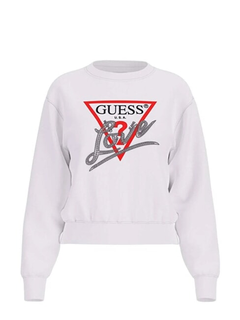 STUDDED LOVE Crewneck sweatshirt with stud print purwhite - Women's Sweatshirts
