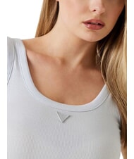 GUESS TRIANGLE PATCH Tank top purwhite - T-shirt - 3