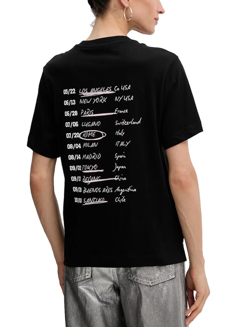 TOUR DATES Cotton T-Shirt jetbla - T-shirt