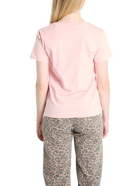 SS CN KRYSTAL TRIANGLE Short-sleeved T-shirt with studs and rhinestones pink pearl - T-shirt