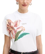 GUESS MOCK Cotton T-Shirt purwhite - T-shirt - 3