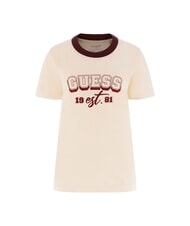 GUESS COLLEGE Cotton T-Shirt peach peony - T-shirt - 4