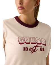 GUESS COLLEGE Cotton T-Shirt peach peony - T-shirt - 3