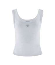 GUESS TRIANGLE PATCH Tank top purwhite - T-shirt - 4