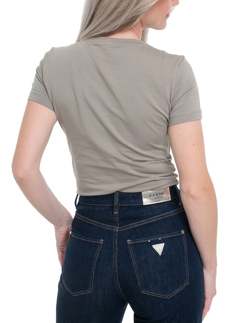 TRIANGLE FLOWERS Stretch T-shirt with print sage leaf - T-shirt