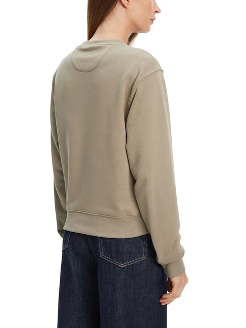 STUDDED LOVE Crewneck sweatshirt with stud print sage leaf - Women's Sweatshirts