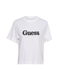 GUESS TOUR DATES Cotton T-Shirt purwhite - T-shirt - 3