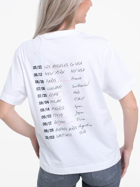 TOUR DATES Cotton T-Shirt purwhite - T-shirt
