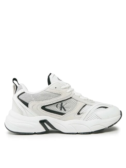 RETRO TENNIS Mesh and suede leather sneakers white - Women&rsquo;s shoes