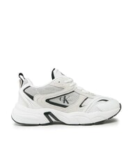 CALVIN KLEIN RETRO TENNIS Mesh and suede leather sneakers white - Women&rsquo;s shoes - 2