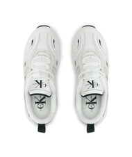 CALVIN KLEIN RETRO TENNIS Mesh and suede leather sneakers white - Women&rsquo;s shoes - 5