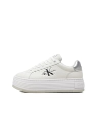 CALVIN KLEIN BOLD LOW LACE Leather platform sneakers white - Women&rsquo;s shoes - 4
