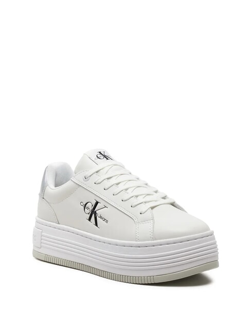 BOLD LOW LACE Leather platform sneakers white - Women&rsquo;s shoes