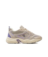 CALVIN KLEIN RETRO TENNIS Mesh and suede leather sneakers beige - Women&rsquo;s shoes - 2