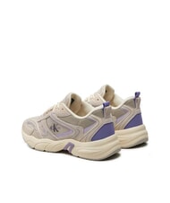 CALVIN KLEIN RETRO TENNIS Mesh and suede leather sneakers beige - Women&rsquo;s shoes - 4