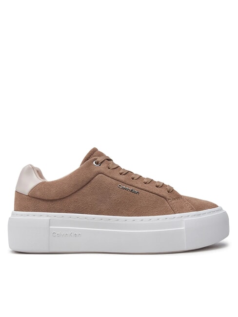 FLATFORM CUP LACE UP Suede leather sneakers brown - Women&rsquo;s shoes