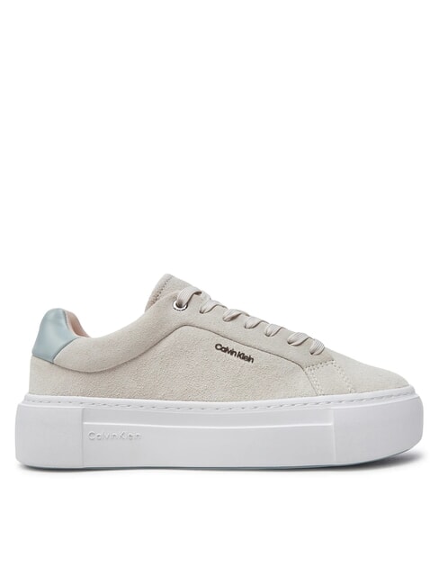 FLATFORM CUP LACE UP Suede leather sneakers beige - Women&rsquo;s shoes