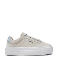 CALVIN KLEIN FLATFORM CUP LACE UP Suede leather sneakers beige - Women&rsquo;s shoes - 2