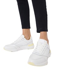 CALVIN KLEIN EPI MONO MIX Leather sneakers white - Women&rsquo;s shoes - 8