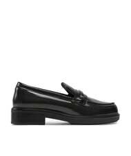 CALVIN KLEIN LOAFER BAR SAFF Leather loafers with saffiano insert black - Women&rsquo;s shoes - 2