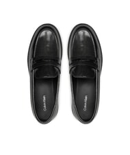 CALVIN KLEIN LOAFER BAR SAFF Leather loafers with saffiano insert black - Women&rsquo;s shoes - 3