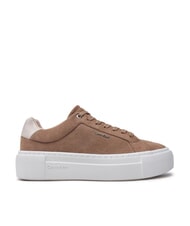 CALVIN KLEIN FLATFORM CUP LACE UP Suede leather sneakers brown - Women&rsquo;s shoes - 2