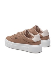 CALVIN KLEIN FLATFORM CUP LACE UP Suede leather sneakers brown - Women&rsquo;s shoes - 5