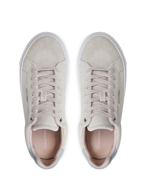FLATFORM CUP LACE UP Suede leather sneakers beige - Women&rsquo;s shoes