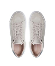 CALVIN KLEIN FLATFORM CUP LACE UP Suede leather sneakers beige - Women&rsquo;s shoes - 4