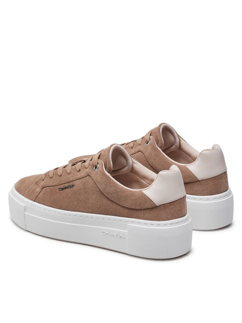 FLATFORM CUP LACE UP Suede leather sneakers brown - Women&rsquo;s shoes