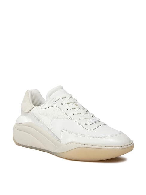 WEDGE MONO Leather sneakers white - Women&rsquo;s shoes