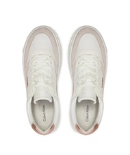 CALVIN KLEIN FF CUPSOLE LACE UP Leather sneakers white - Women&rsquo;s shoes - 4