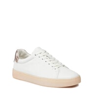 CALVIN KLEIN CUPSOLE LACE UP PEARL Leather sneakers white - Women&rsquo;s shoes - 3
