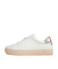 CALVIN KLEIN CUPSOLE LACE UP PEARL Leather sneakers white - Women&rsquo;s shoes - 4