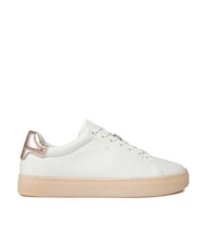 CALVIN KLEIN CUPSOLE LACE UP PEARL Leather sneakers - Women&rsquo;s shoes